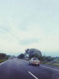 Road passing through country road