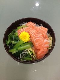 Close-up of sushi in bowl