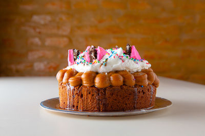 Close-up of cupcakes on table