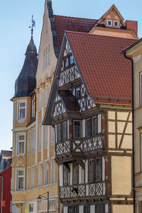 Low angle view of buildings in city