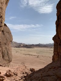 Scenic view of desert against sky