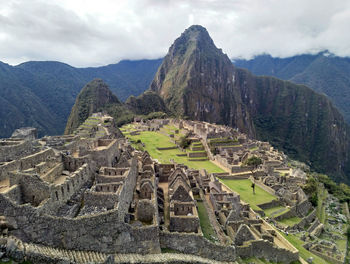 Panoramic view of old ruins against sky