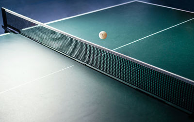 High angle view of ball on table