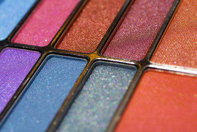 Full frame shot of make-up palette