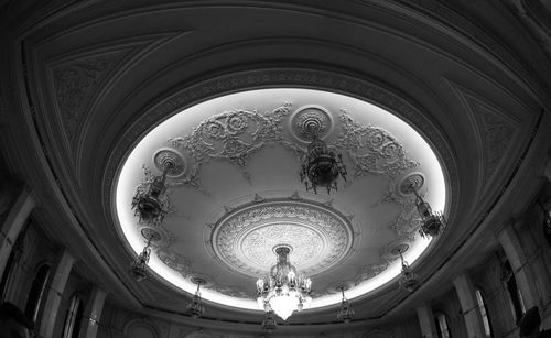 Low angle view of ornate ceiling in building