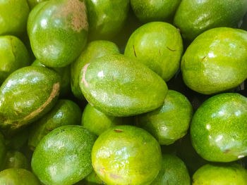 Full frame shot of avocados in market