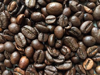 Full frame shot of roasted coffee beans