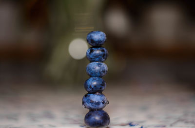 Close-up stack of blackberry fruits