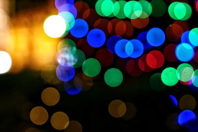 Defocused image of illuminated lights