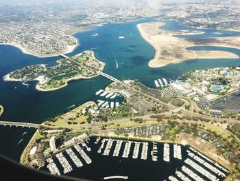 Aerial view of agricultural landscape