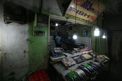 Interior of abandoned building