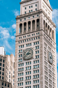 Low angle view of buildings in city