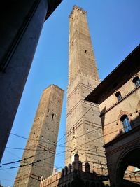 Low angle view of old building against sky