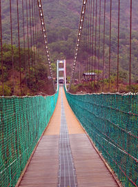 View of footbridge at railway bridge