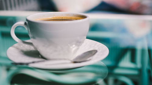 Close-up of coffee cup