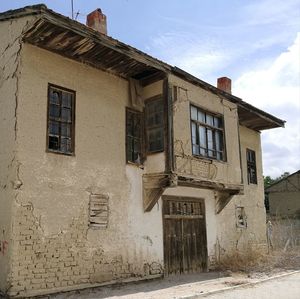 Low angle view of old building against sky