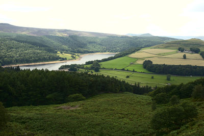 High angle view of landscape against sky