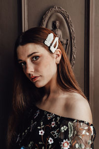 Portrait of young woman