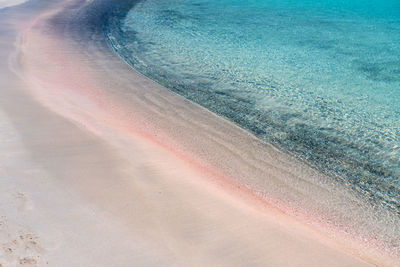 High angle view of sea shore