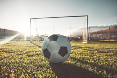 Soccer ball on field