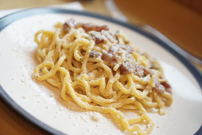 Close-up of served food