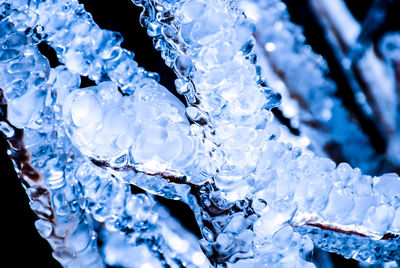 Close-up of ice crystals