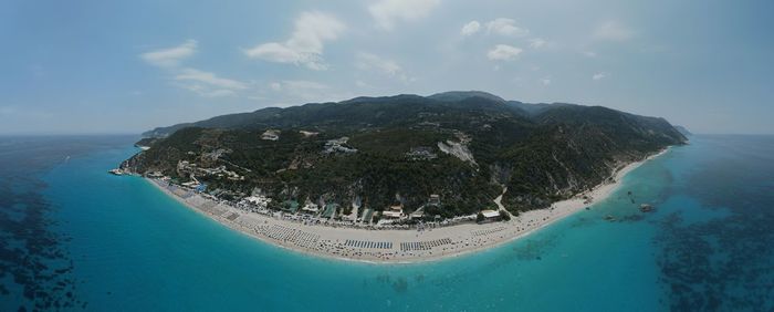 Panoramic view of sea against sky