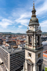 Low angle view of buildings in city