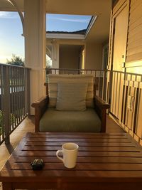 Cup on table at home