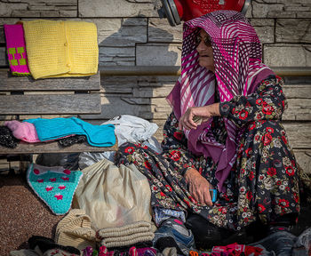 Street vendor woman