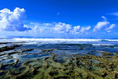 Scenic view of sea against sky