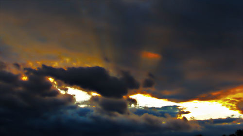 Close-up of sky at sunset