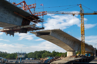 Low angle view of bridge against sky