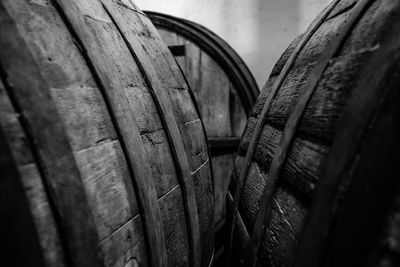 Close-up of beer on wooden floor