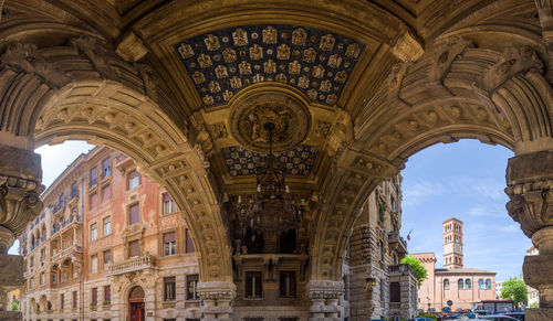 Low angle view of historical building