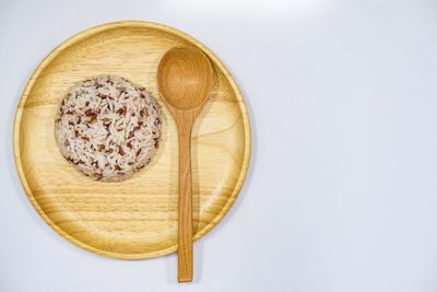 Directly above shot of wheat on table