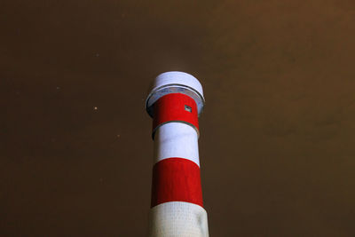 Low angle view of lighthouse at night