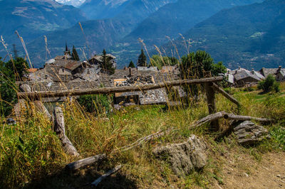 Scenic view of landscape and mountains