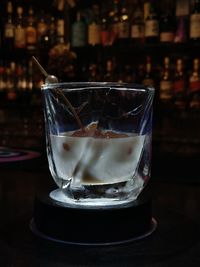 Close-up of drink on table