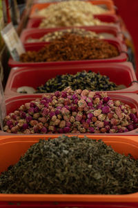 Close-up of vegetables for sale in market