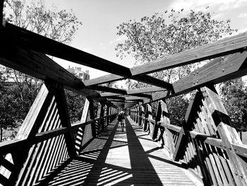 Wooden footbridge in spain