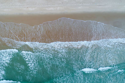 Close-up of frozen sea