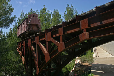 Low angle view of bridge against sky