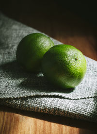 Close-up of fruits on table