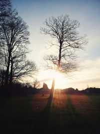 Scenic view of landscape at sunset