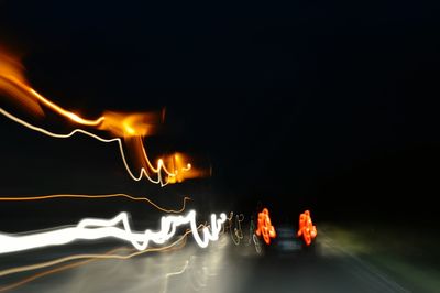Blurred motion of fire