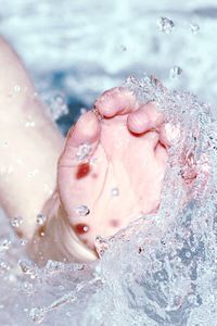 Close-up of woman in water