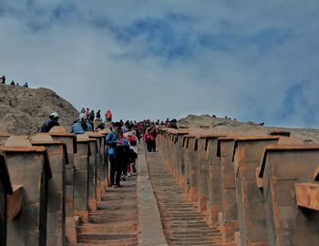 Group of people on steps