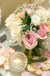 Close-up of rose bouquet