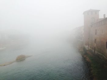 Scenic view of water against sky